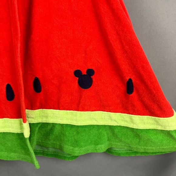 Disney Store Bath Towel Girls 4 Red Watermelon Hooded Cape Terry Swim Coverup - Picture 5 of 6
